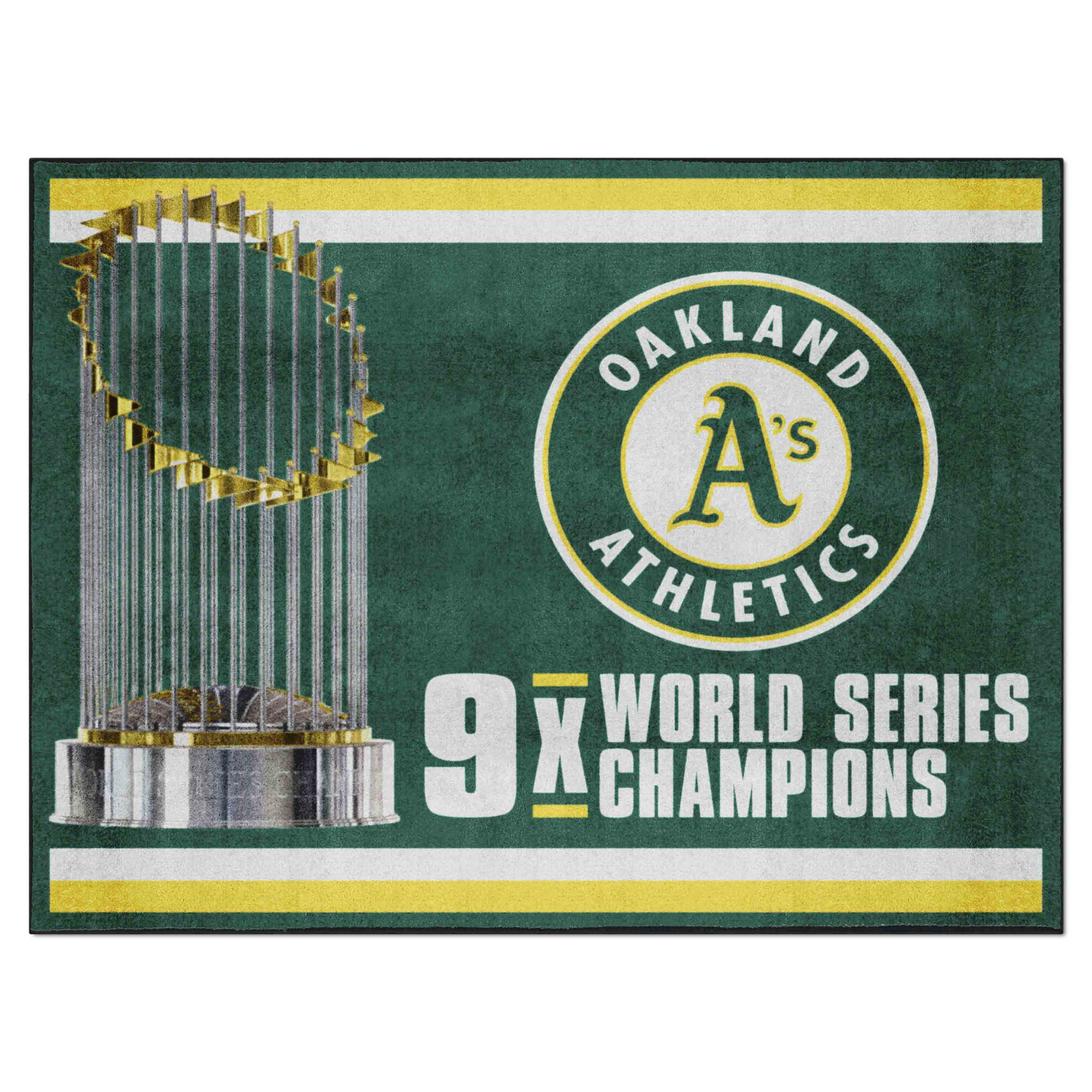 Oakland Athletics Dynasty 8ft. x 10 ft. Plush Area Rug - Oakland Athletics