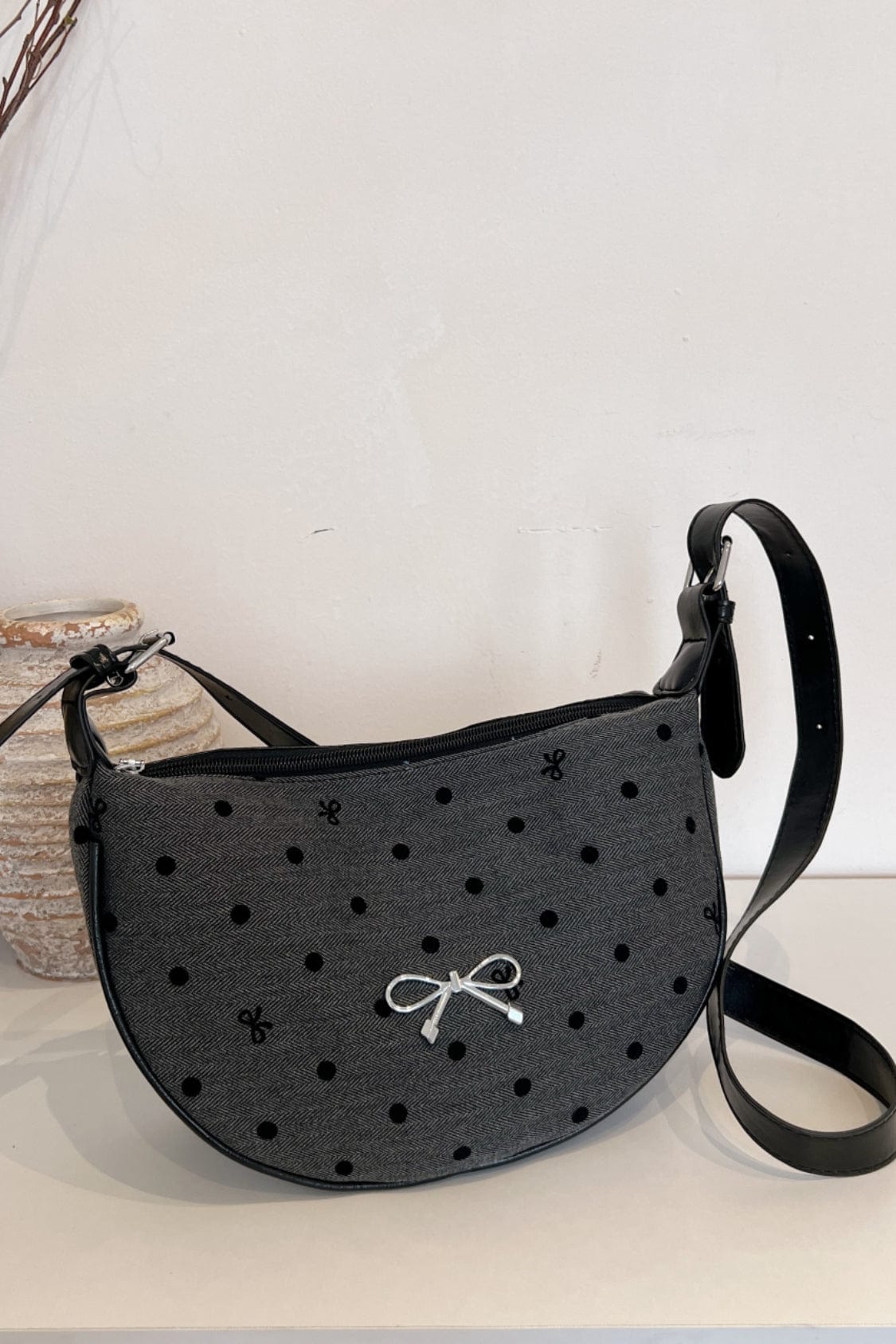 Polyester Printed Adjustable Strap Crossbody Bag - Trendsi