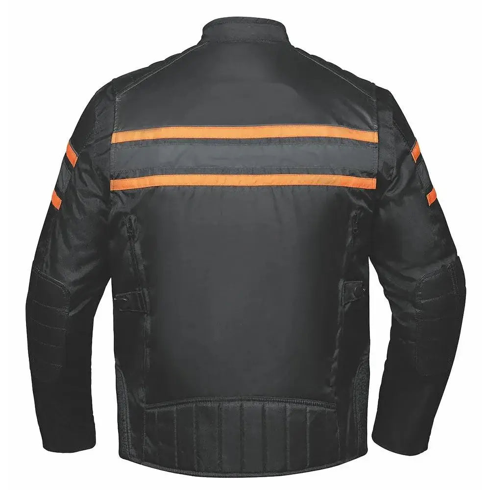 Heritage - Mens Orange Textile Jacket - Unik Just for Bikers - Flyclothing LLC