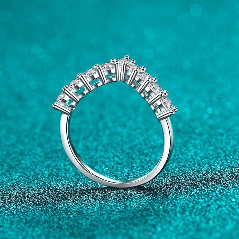 925 Sterling Silver Moissanite V Shape Ring - Trendsi - Flyclothing LLC