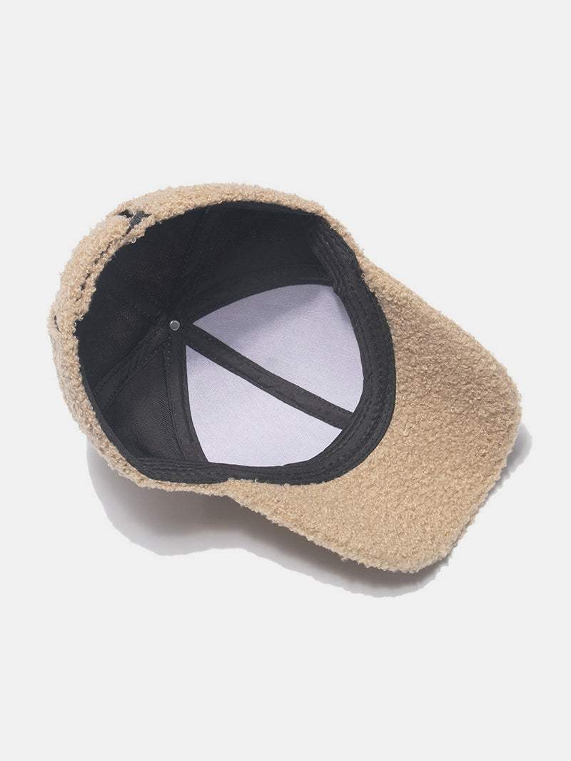 Sherpa Solid Color Baseball Cap - Trendsi - Flyclothing LLC