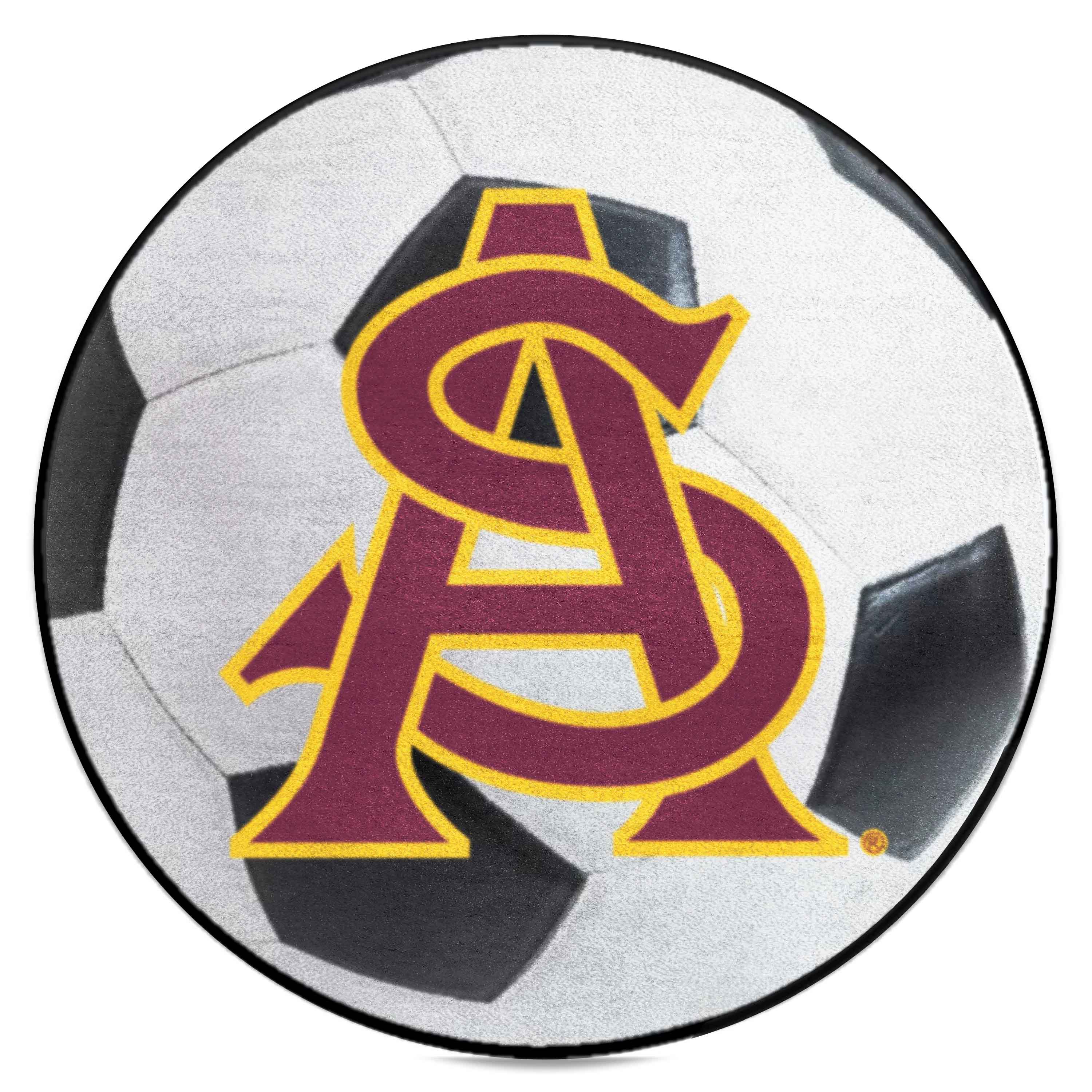 Arizona State Sun Devils Soccer Ball Rug - 27in. Diameter - Arizona State