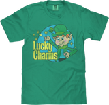 Tee Luv x Comfort Colors 70s Lucky Charms Cereal Leprechaun T-Shirt - Grass Green