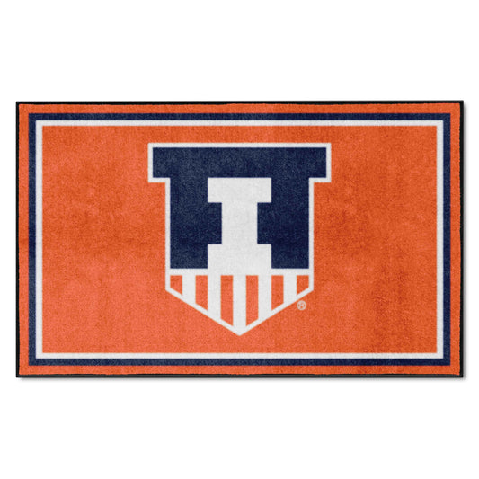 Illinois Illini 4ft. x 6ft. Plush Area Rug - Illinois