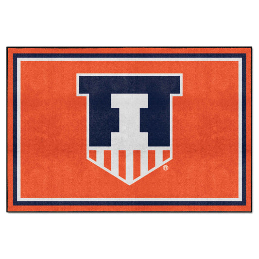 Illinois Illini 5ft. x 8 ft. Plush Area Rug - Illinois