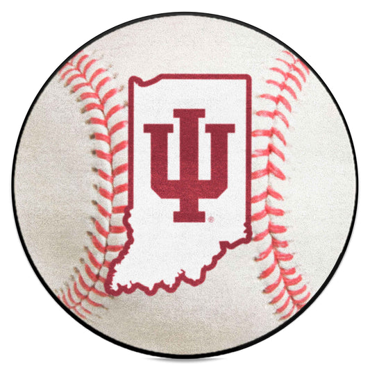 Indiana Hooisers Baseball Rug - 27in. Diameter - Indiana