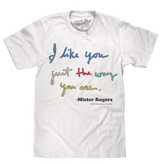 Mister Rogers "I Like You Just The Way You Are" T-Shirt - White