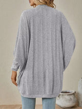 Casual Knit Open Front Cardigan - Trendsi - Flyclothing LLC