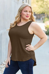 Basic Bae Full Size Round Neck Curved Hem Tank - ShopBasicbae - Flyclothing LLC