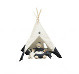 51 x 55 x 73 White and Blue Fabric Tent - Homeroots - Flyclothing LLC