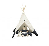 51 x 55 x 73 White and Blue Fabric Tent - Homeroots - Flyclothing LLC