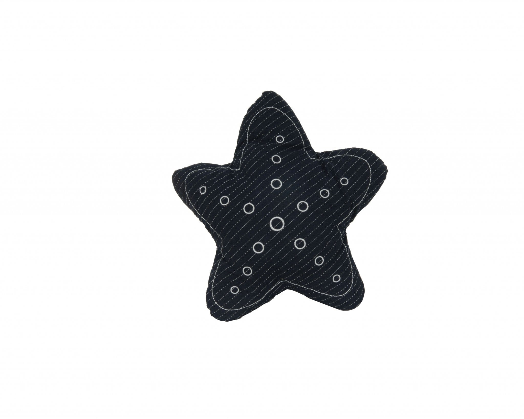 12" X 12" Blue and White Star Linen Throw Pillow - Homeroots - Flyclothing LLC