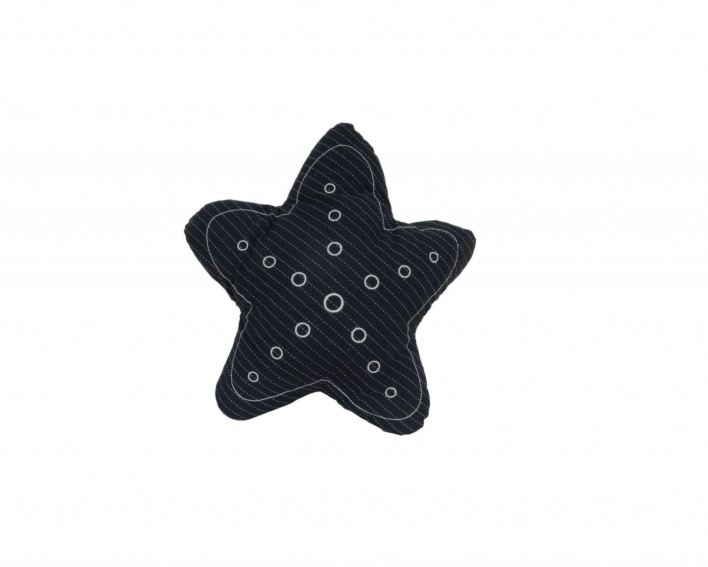 12" X 12" Blue and White Star Linen Throw Pillow - Homeroots - Flyclothing LLC