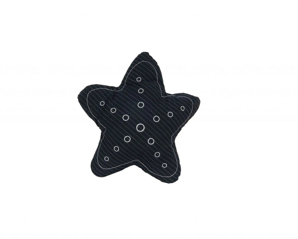 12" X 12" Blue and White Star Linen Throw Pillow - Homeroots - Flyclothing LLC