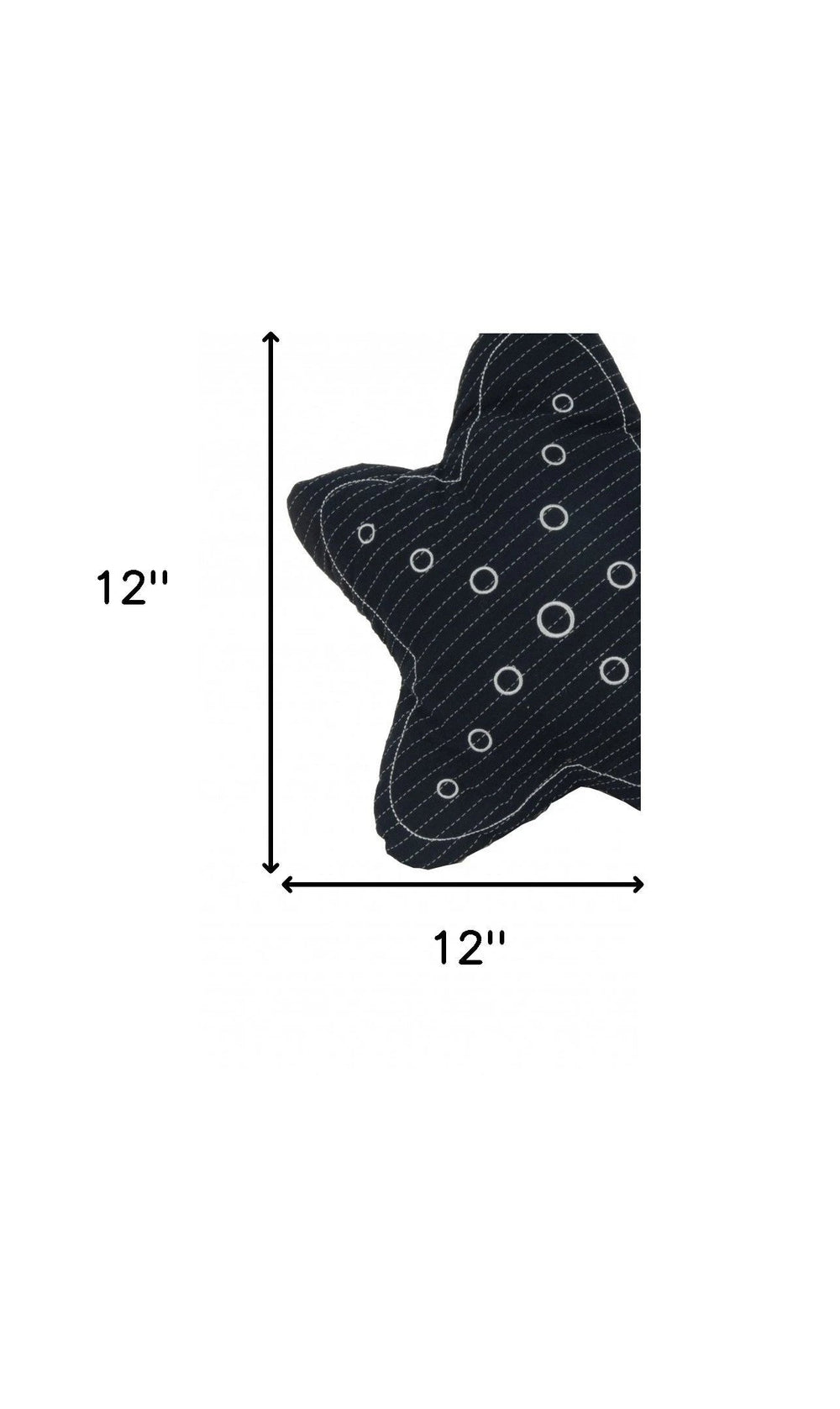 12" X 12" Blue and White Star Linen Throw Pillow - Homeroots - Flyclothing LLC