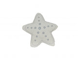 12" X 12" Blue and White Star Linen Throw Pillow - Homeroots