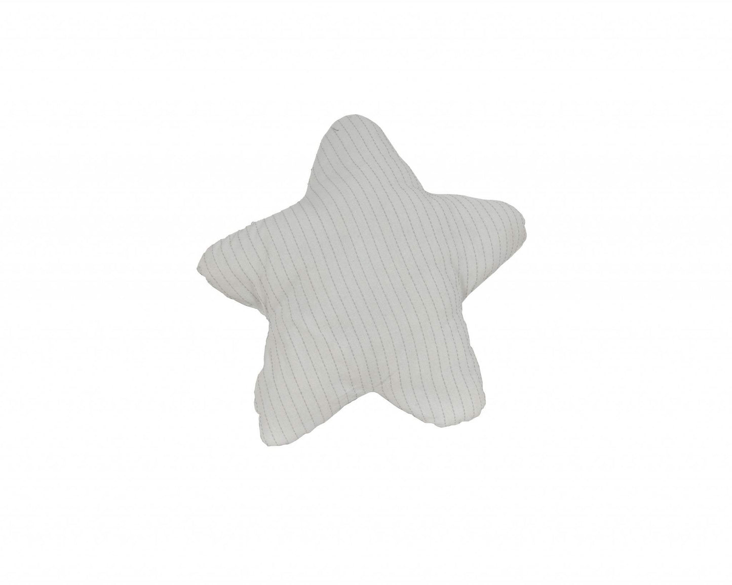 12" X 12" Blue and White Star Linen Throw Pillow - Homeroots - Flyclothing LLC