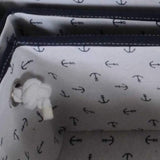 13.5" X 17" X 22.5" Blue Fabric Basket With Bow Decoration Set Of 5 - Homeroots - Flyclothing LLC