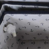 13.5" X 17" X 22.5" Blue Fabric Basket With Bow Decoration Set Of 5 - Homeroots - Flyclothing LLC