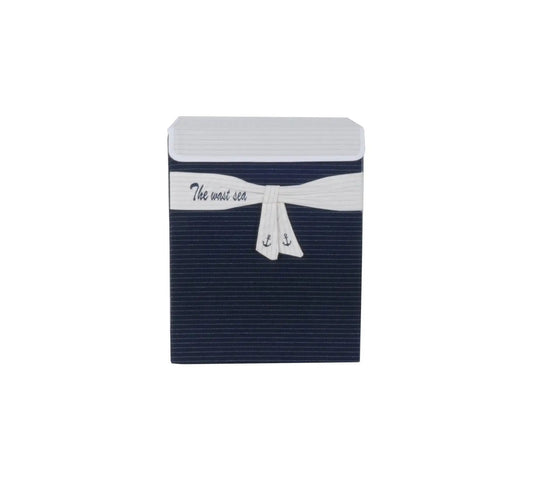 12" Blue Fabric Basket - Homeroots