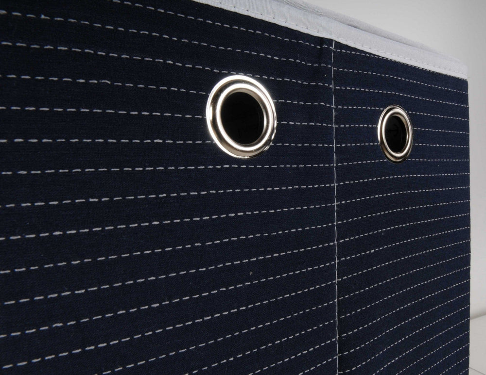 12" Blue Fabric Basket - Homeroots - Flyclothing LLC