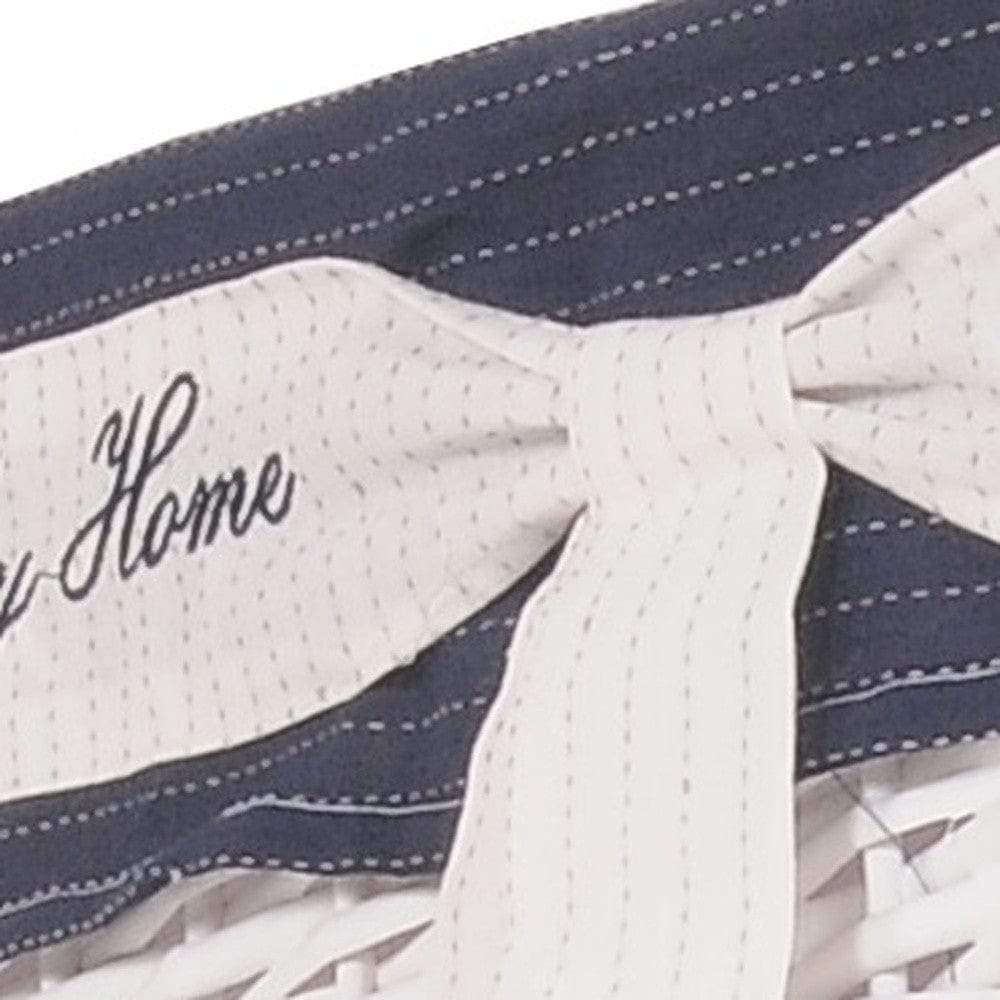 14" X 17.5" X 19.5" White blue rectangular willow Basket Set Of 5 - Homeroots - Flyclothing LLC