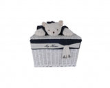 15.5" X 23.5" X 22" White blue rectangular bear Design Basket Set Of 5 - Homeroots - Flyclothing LLC