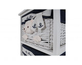 12.5" X 16" X 25" White Blue Portable 2 Drawers - Homeroots - Flyclothing LLC