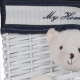 12.5" X 16" X 25" White Blue Portable 2 Drawers - Homeroots - Flyclothing LLC