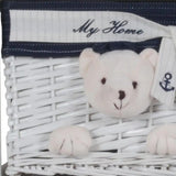 12.5" X 16" X 25" White Blue Portable 2 Drawers - Homeroots - Flyclothing LLC