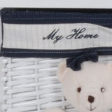 12.5" X 16" X 35.5" White Blue Portable 3 Drawers - Homeroots - Flyclothing LLC