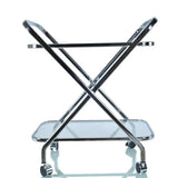 16.5" X 26.25" X 30.5" Chrome Xshape  Bar Cart - Homeroots