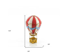 8.5" X 8.5" X 14.5" Vintage Hot Air Balloon