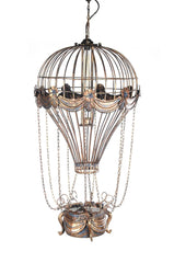 23" x 23" x 41" Vintage Hot Air Balloon Pendant