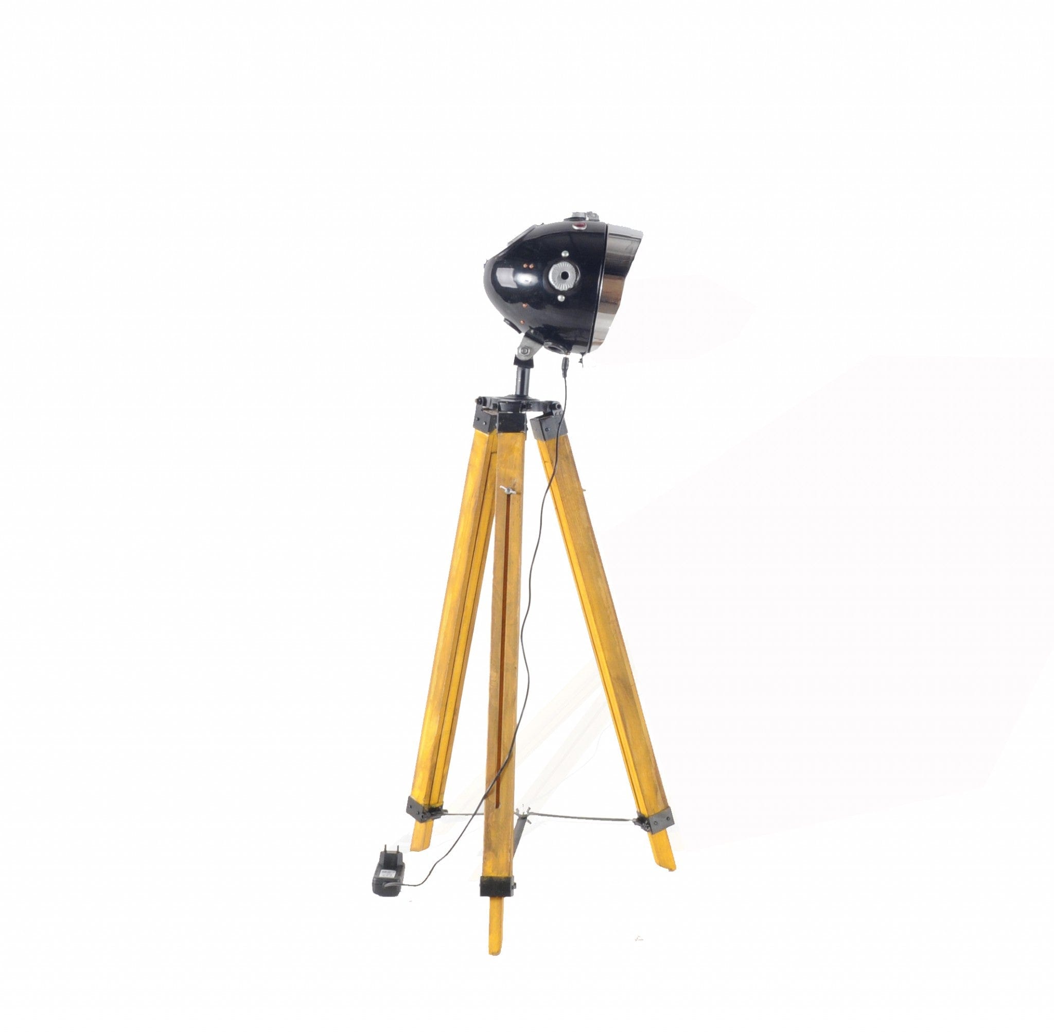 35" Distressed Tripod Floor Lamp With Cone - Homeroots - Flyclothing LLC