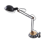 33" Black Metal Desk Table Lamp With Black Bowl Shade - Homeroots - Flyclothing LLC