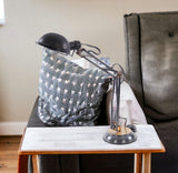 33" Black Metal Desk Table Lamp With Black Bowl Shade - Homeroots - Flyclothing LLC