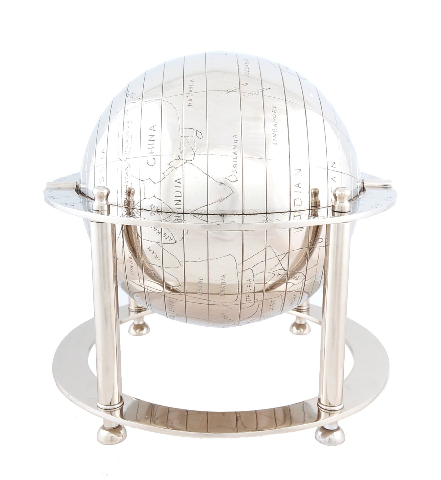 16" X 16" X 15" Aluminium Globe - Homeroots - Flyclothing LLC