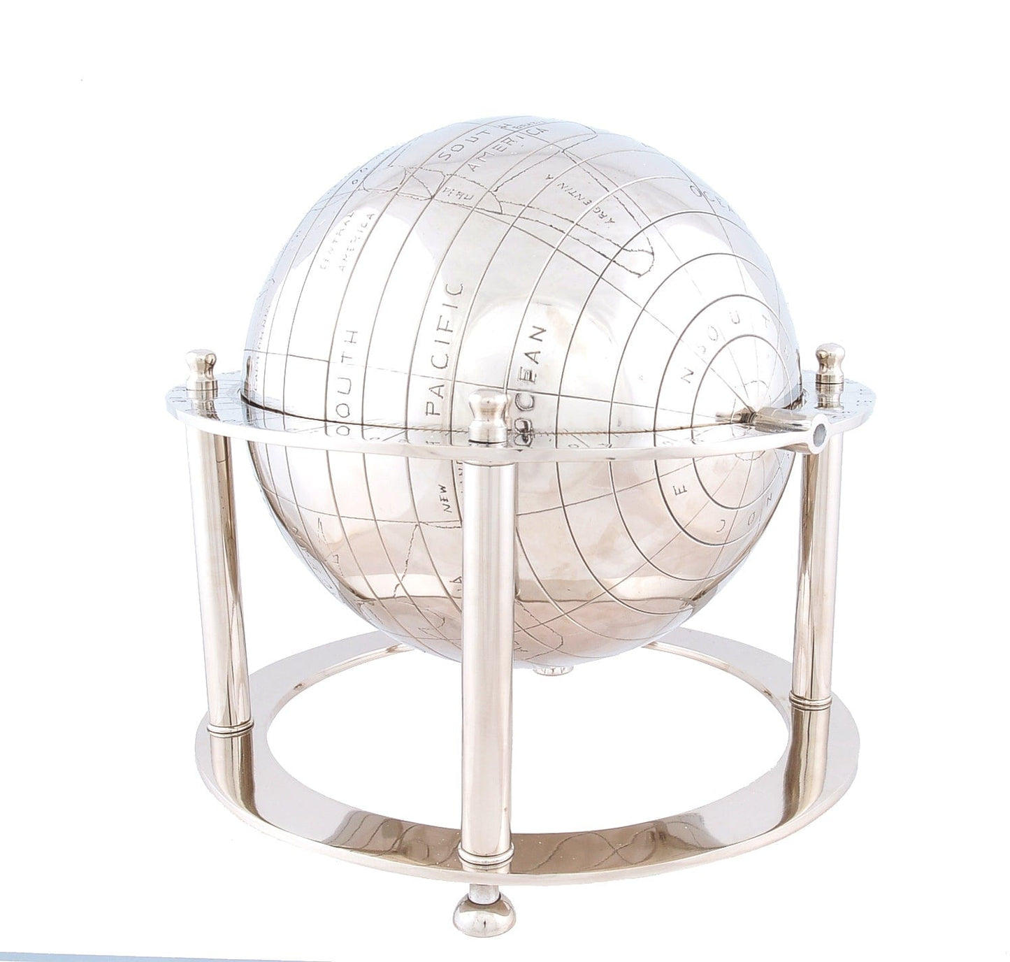 16" X 16" X 15" Aluminium Globe - Homeroots - Flyclothing LLC