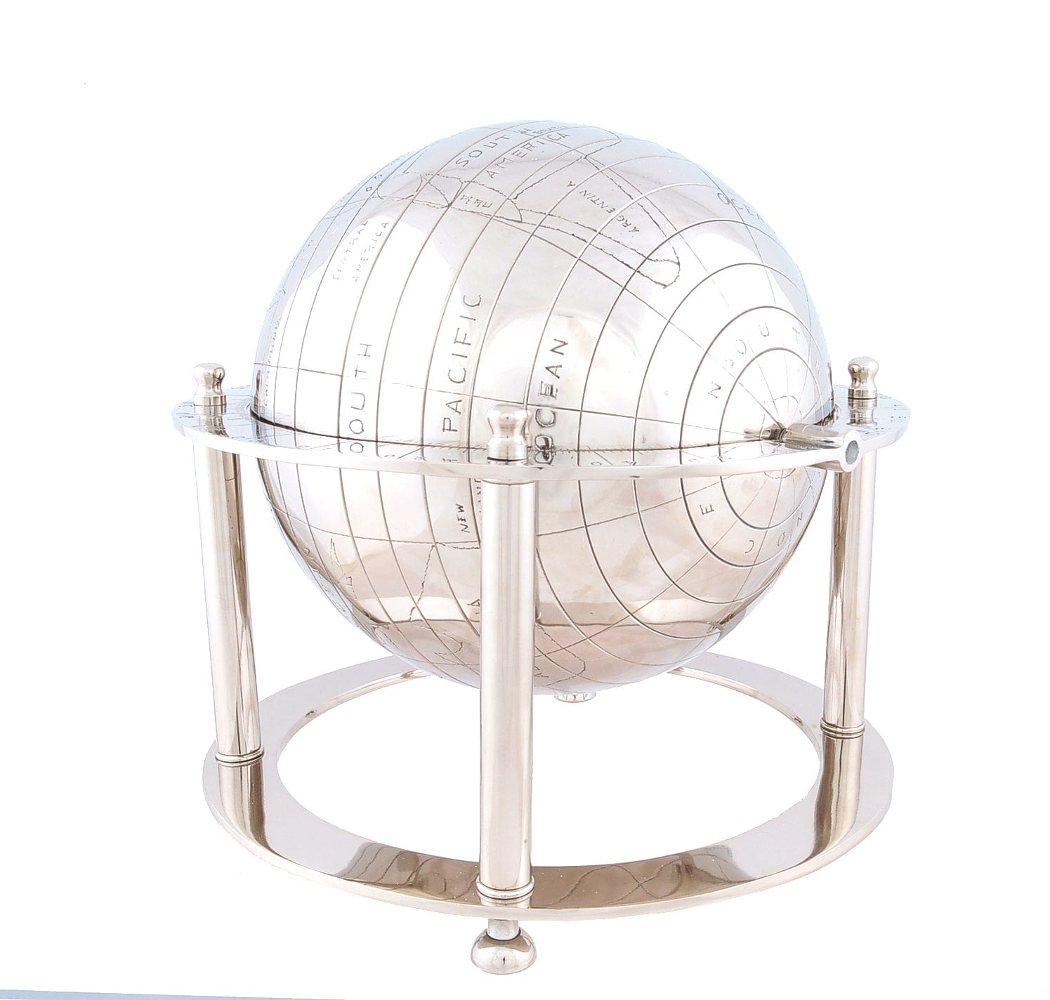 16" X 16" X 15" Aluminium Globe - Homeroots - Flyclothing LLC