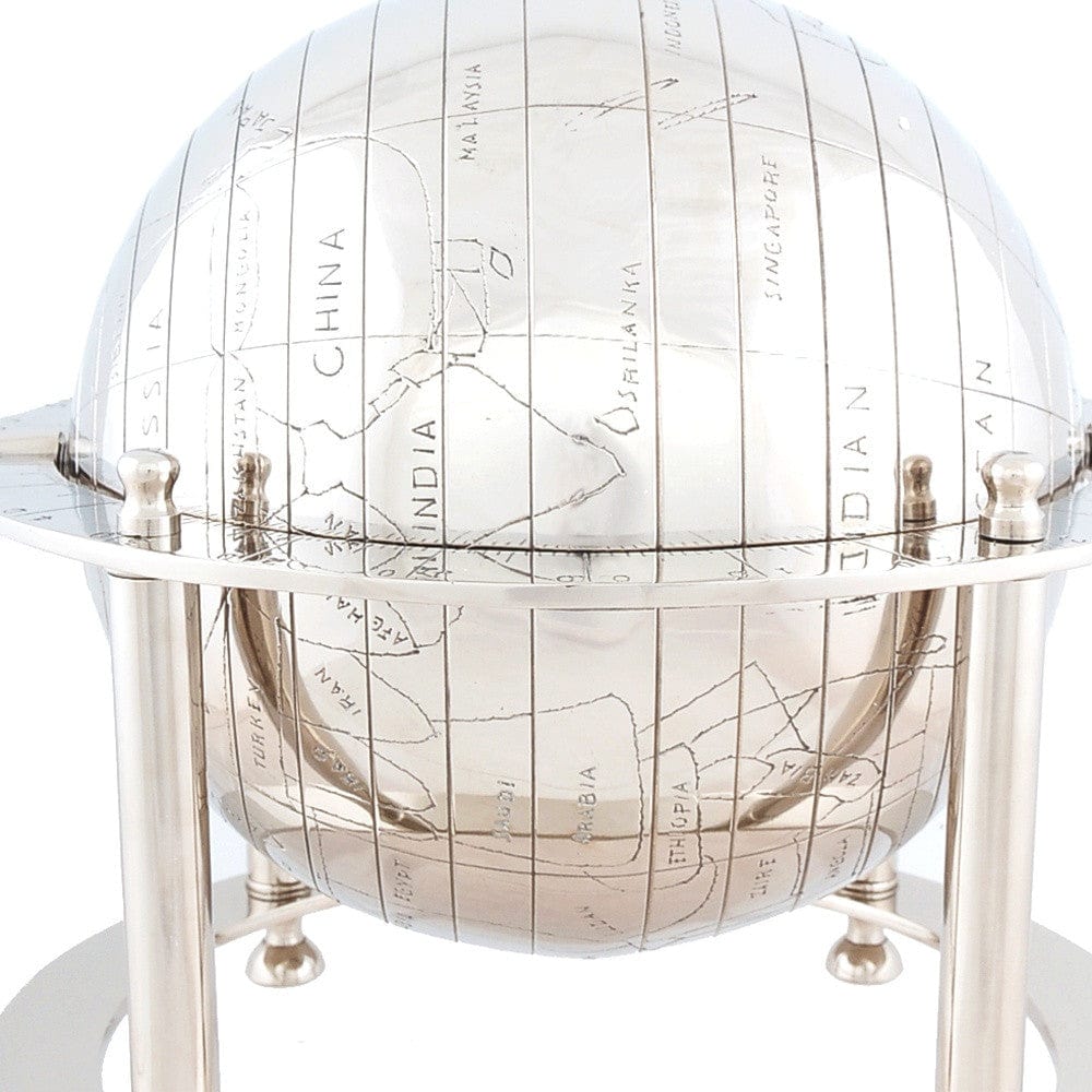 16" X 16" X 15" Aluminium Globe - Homeroots