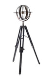 25" X 25" X 45.75" Brass Armillary With Wood Stand - Homeroots
