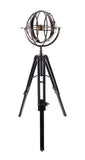 25" X 25" X 45.75" Brass Armillary With Wood Stand - Homeroots