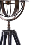 25" X 25" X 45.75" Brass Armillary With Wood Stand - Homeroots