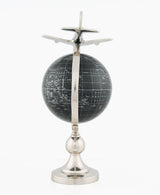 10" X 8.5" X 18" Airplane On Globe With Brass Stand - Homeroots - Flyclothing LLC