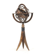 5.5" X 5.5" X 12" Brass Armillary On Horn Stand - Homeroots - Flyclothing LLC