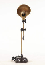 20" Black Metal Adjustable Desk Table Lamp With Gold Bowl Shade - Homeroots - Flyclothing LLC