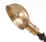 20" Black Metal Adjustable Desk Table Lamp With Gold Bowl Shade - Homeroots - Flyclothing LLC