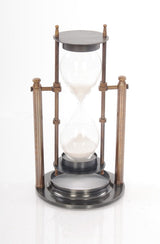 4.5" X 4.5" X 8.5" Brass Revolving Sandtimer - Homeroots - Flyclothing LLC