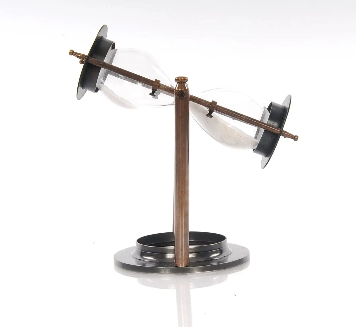 4.5" X 4.5" X 8.5" Brass Revolving Sandtimer - Homeroots - Flyclothing LLC